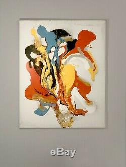 1900 Abstract Painting Melyna Dali-free Form Psychedelique Jackson Pollock