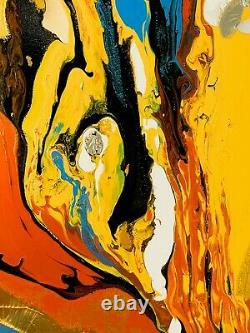 1900 Melyna Dali Peinture Peinture Forme-free Psychedelic Jackson Pollock