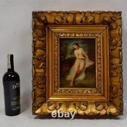 19th Century Ancient Oil Painting 'Venus in the Bathtub' 51x44 cm