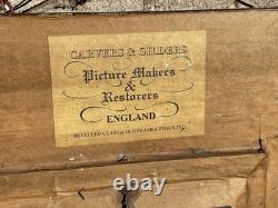 19th Century Antique Painting Oil on Panel Victorian Frame Biggs & Sons London