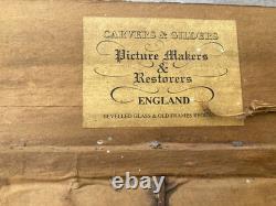 19th Century Antique Painting Oil on Panel Victorian Frame Biggs & Sons London