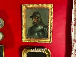 19th Century / Beautiful Knight Portrait With Its Gilded Frame / Signed Kaniewski