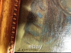 19th Century / Beautiful Knight Portrait With Its Gilded Frame / Signed Kaniewski