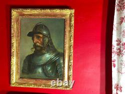 19th Century / Beautiful Knight Portrait With Its Gilded Frame / Signed Kaniewski