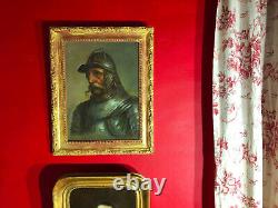 19th Century / Beautiful Knight Portrait With Its Gilded Frame / Signed Kaniewski