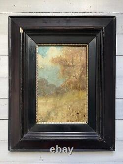 19th Century Landscape Impressionist Oil on Wood