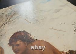 19th Century Oil on Wood Panel by Bénédict Masson after Roman Paul & Virginie Woman