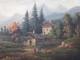 19th Century Painting, Beautiful Oil On Wood, Mountain Lake Landscape Switzerland, To Be Restored
