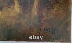 19th Century Painting by Cornillon Barbizon Forest Oil on Canvas 50cm x 73cm