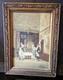 19th Century Painting Of A Gallant Scene 1896 Oil On Wood