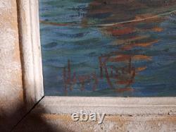 1 Oil on Wood / Fishermen's Boats