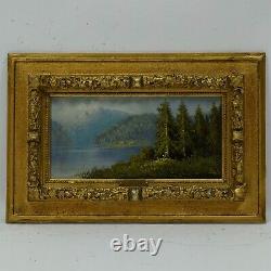 1st 19th Century Game Of 2 Ancient Oil Painting Landscape Signed J. Reiter