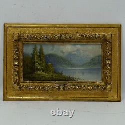 1st 19th Century Game Of 2 Ancient Oil Painting Landscape Signed J. Reiter