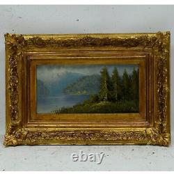 1st 19th century Ancient oil painting Mountain landscape signed J. REITER