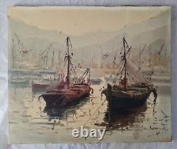 20th Century Painting by Antonio Segrelles Impressionist Oil 46cm x 55cm