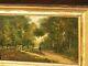 2 Antique Paintings Signed. Landscape Oil Painting On Wood Panel Style 19th Century