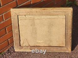 2 Antique Paintings Signed. Landscape Oil Painting on Wood Panel Style 19th Century