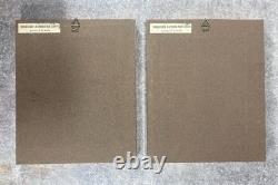 2 Italian Paintings. Oil on Copper Landscape Framed in Gilded Wood under Glass 1960