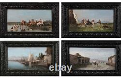 4 Orientalist Paintings, XIX Century