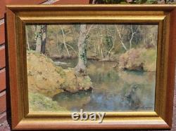 ALBERT REGAGNON. Titled “Lorp à Sentaraille.” Signed oil painting on wood panel.