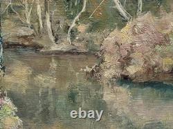 ALBERT REGAGNON. Titled “Lorp à Sentaraille.” Signed oil painting on wood panel.