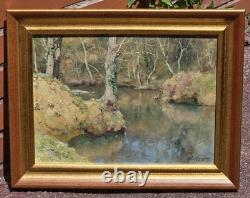 ALBERT REGAGNON. Titled “Lorp à Sentaraille.” Signed oil painting on wood panel.