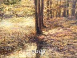 ALFONS RUBBENS. Titled Under Wood. Oil painting on wood panel signed