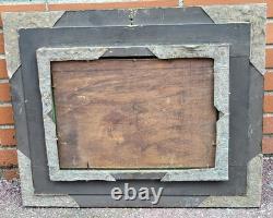 ALFONS RUBBENS. Titled Under Wood. Oil painting on wood panel signed