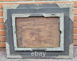 ALFONS RUBBENS. Titled Under Wood. Oil painting on wood panel signed