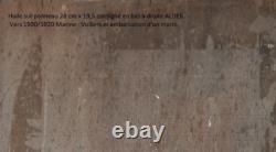 ANCIENT TABLEAU 1900/1920 MARINE Sailing Ships and a Sailor's Boat