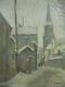 A. Girard Village Under Snow Oil Painting On Wood January 1926