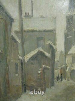 A. Girard Village Under Snow Oil Painting On Wood January 1926