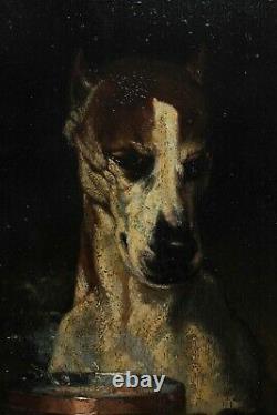 A Gourmet End! Louis Godefroy Jadin (1805-1882), Dog, 1855, Mastiff, Kitchen