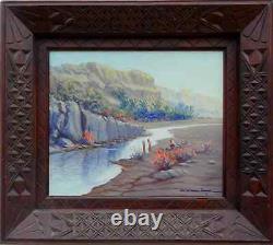 A. Joriot Around 1930. Beautiful Orientalist. Animated Landscape in the Aurès in Algeria