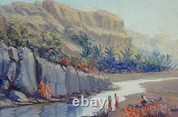 A. Joriot Around 1930. Beautiful Orientalist. Animated Landscape in the Aurès in Algeria