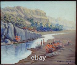 A. Joriot Around 1930. Beautiful Orientalist. Animated Landscape in the Aurès in Algeria