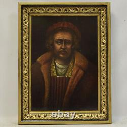 About 1900 Ancient Oil Painting Portrait Of A Man 73x56 CM