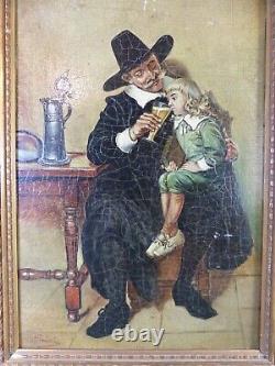 According to Adrien MARIE (1848-1891) Painting Oil on wood panel, A beginning