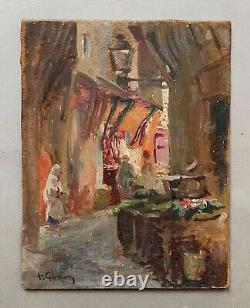 Adolphe Gumery, Orientalist Painting, Antique Signed Painting, Early 20th Century