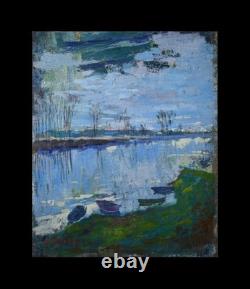 Adrien Dutrey 19th/20th Century. Riverbank