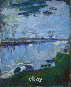 Adrien Dutrey 19th/20th Century. Riverbank