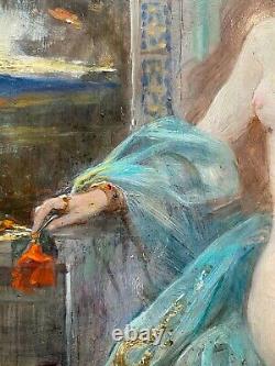 Adrien Henri Tanoux (1865-1923) Odalisque, Circa 1900 Orientalist Painting