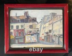 Albert Bayer (1895-1967) Oil on wood Street of Paris 1946