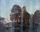 Albert Dagnaux, View Of The Bois De Boulogne, Oil On Cardboard Signed, Late 19th Century