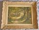 Albert Regagnon Oil Painting On Panel Landscape Wood At Sentaraille Signed 1944