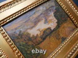 Alexandre Defaux (1826-1900) Landscape Oil on wood 16.5x22cm