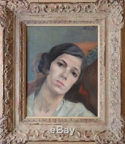 Alfred Lop (1898-1971). Portrait Of Woman. Beautiful Painting. Montparnasse. Saint-cyr
