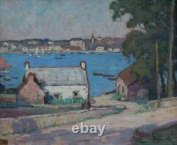 Alfred Marzin (1880-1943) Sainte-marine, Brittany, Finistere, Marine, Boat, Fishing