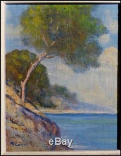 Algeria French Marcel Canet 1878-1959 Pine On The Creek Oil / Panel Algiers
