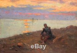Alphonse Chigot, Landscape, Sea, Painting, Impressionism Painting, Military